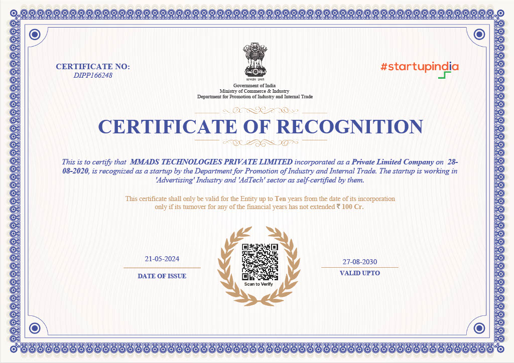 Certificate of Recognition